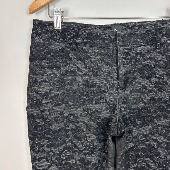 Y2K Grunge Bebe Damask Jacquard Floral Bootcut Pants Size 10 Whimsigoth Women's - Picture 2 of 4